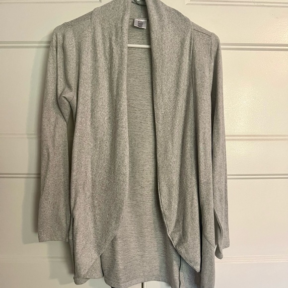 Hello Mello Sweaters - Cozy Light Gray Open Drape Cardigan for Women
